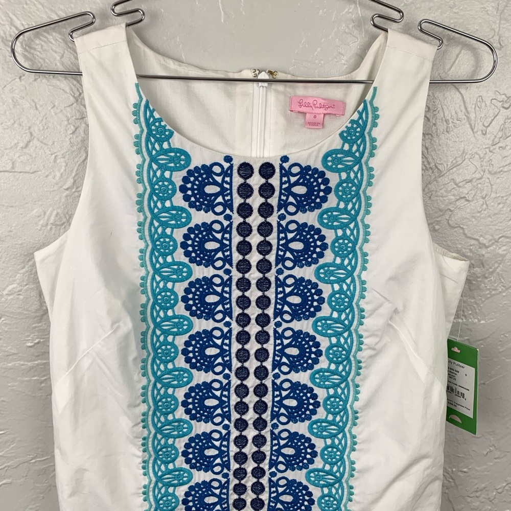 NWT Lilly Pulitzer Embroidered Stephanie shift dress size 0 - Picture 4 of 14